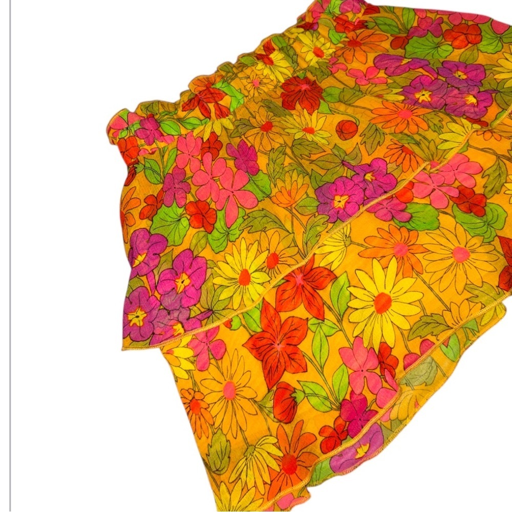 Show Me Your Mumu Floral Ruffle Mini Skirt size XS - Picture 7 of 8